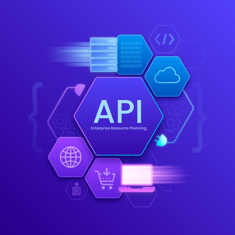 Ilustração de integração de API