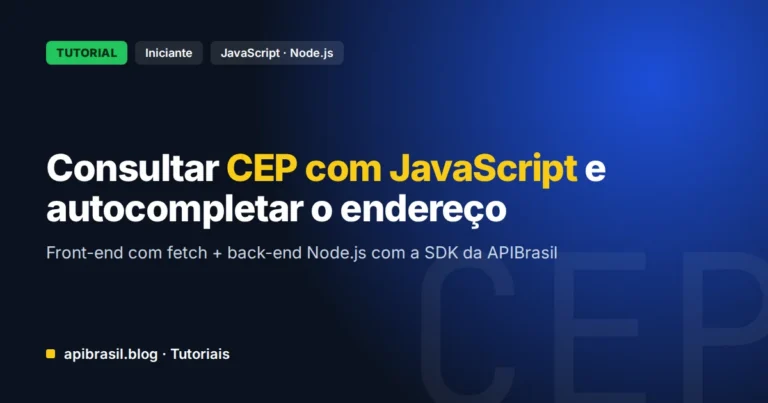 Como consultar CEP com JavaScript e preencher o endereço automaticamente