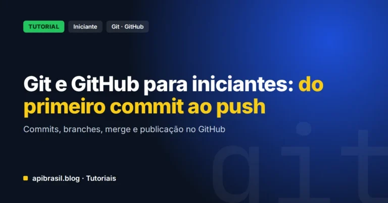 Git e GitHub para iniciantes: do primeiro commit ao push