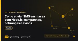 Capa do artigo Como enviar SMS em massa com Node.js: campanhas, cobranças e avisos
